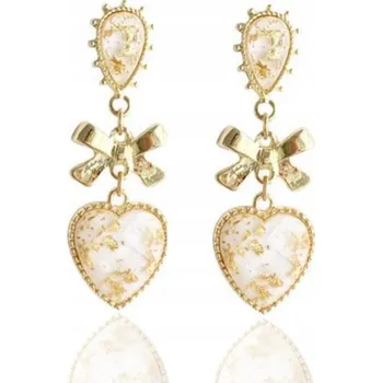 Náušnice NÁUŠNICE Vintage se stuhou světlá K1577