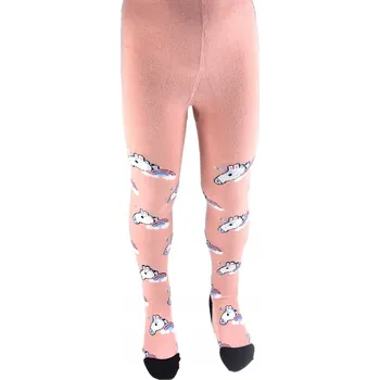 Dětské bavlna punčocháče Aura Via růžové velikosti 92