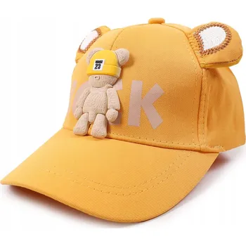 Kšiltovka Kšiltovka dětská bejsbolka unisex ROCK medvídek žlutá 50-54 YOCLUB