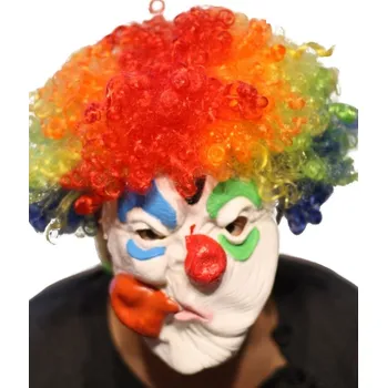 Karnevalová maska Latexová maska na obličej - klaun, červená