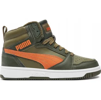 Dětská móda Puma sportovní boty eko kůže zelené, velikost 38,5