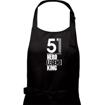 Kuchyňská zástěra Hero, Legend, King 1951 - Pánská zástěra na vaření - Univerzální velikost ( Černá )