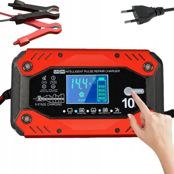 Nabíječka autobaterie AUTOMATICKÁ NABÍJEČKA 12V 24V 10A S FUNKCÍ OPRAVY AKUMULÁTORU