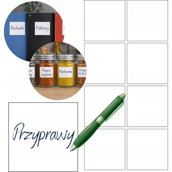 Speciální papír BÍLÉ NÁLEPKY NA KOŘENKY ETIKETY NA SKLENICE SUPER KVALITA 10 Ks.