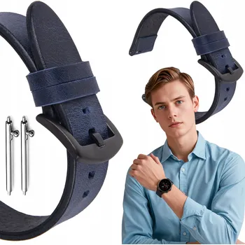 Opasek Kožený opasek k hodinkám 20 mm, Univerzální, Velikost L