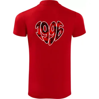 Pánská košile 1996 v srdci - Polokošile Victory sportovní (dresovina) - S ( Červená )
