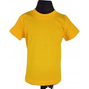 Dívčí tričko Biko dětské tričko s krátkým rukávem bavlna žluté velikost 98