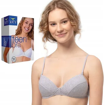 Podprsenka Key Podprsenka pro dívky s odepínacími ramínky ŠEDÁ TBC 024 75AA