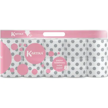 Toaletní papíry Suchý toaletní papír bez vůně Kartika 10 ks