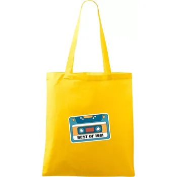 Narozeniny kazeta Best of 1981 - Taška bavlněná - 42 x 38 cm ( Žlutá )