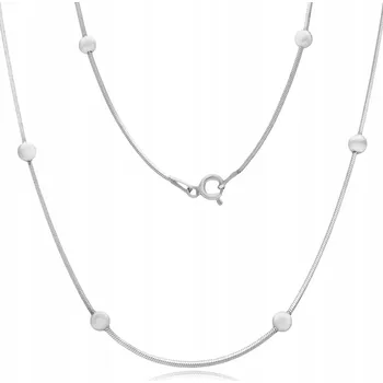 Náhrdelník STŘÍBRNÝ DÁMSKÝ NÁHRDELNÍK KULIČKY NA LANKU 55 cm