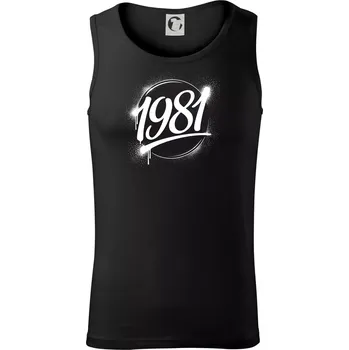 Pánské termoprádlo Narozeninovy ročník graffiti 1981 - Tílko pánské Core - M ( Černá )