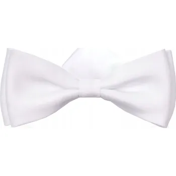 Motýlek Chlapecký motýlek Elegantní Motýlek Hladký Matný Bílý s kapesníčkem