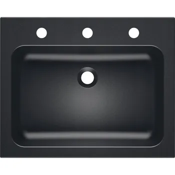 Umyvadlo na desku obdélníkové Moderno 61 cm stříbrné