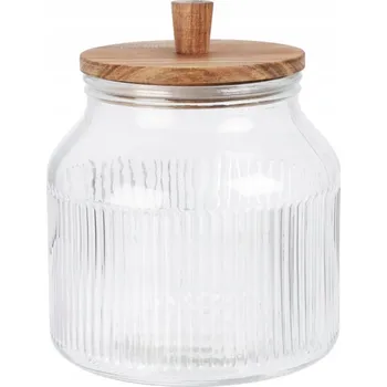 Dóza na potraviny Velká SKLENĚNÁ NÁDOBA zavařovací sklenice na potraviny, sypké produkty, sušenky, kávu 2,2L