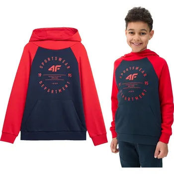 Chlapecká mikina Mikina chlapecká 4F M221 s kapucí 164.