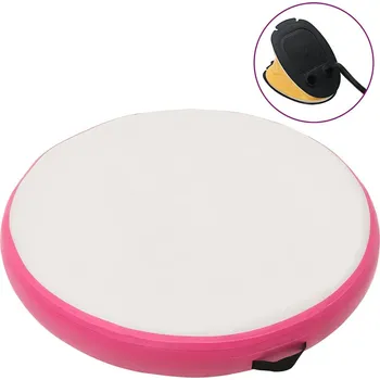 Žíněnka vidaXL Nafukovací žíněnka s pumpou 100 x 100 x 20 cm PVC růžová