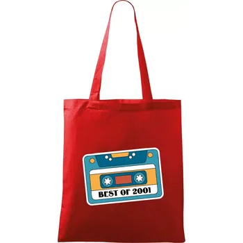Narozeniny kazeta Best of 2001 - Taška bavlněná - 42 x 38 cm ( Červená )