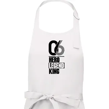 Kuchyňská zástěra Hero, Legend, King 2006 - Pánská zástěra na vaření - Univerzální velikost ( Bílá )