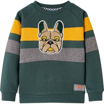 Chlapecká mikina vidaXL Dětská mikina tmavě zelená 140 [13093]