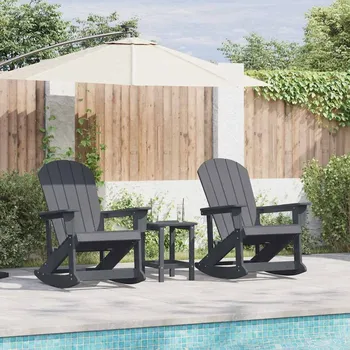 vidaXL Adirondack Houpací Křesla 2 pcs Světle šedá HDPE [3335837]