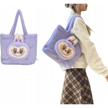 Kabelka Kabelka Labubu Anime PLYŠOVÁ KABELKA PŘES RAMENO S POPRUHEM LABU FIALOVÁ