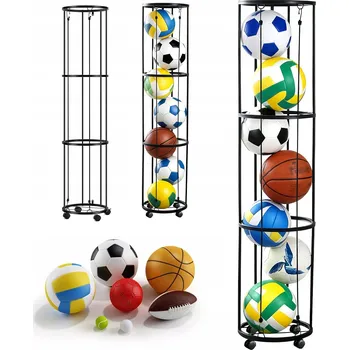 Úložný box Třípatrový koš na basketbal, univerzální použití, 148,5 x 33 cm