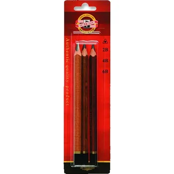 Grafitová tužka Koh-i-noor 3-hranná grafitová tužka, 2B, 4B, 6B 498036