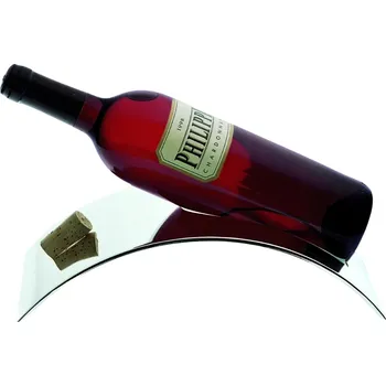 Stojan na víno STAND Philippi 27 cm stříbrný