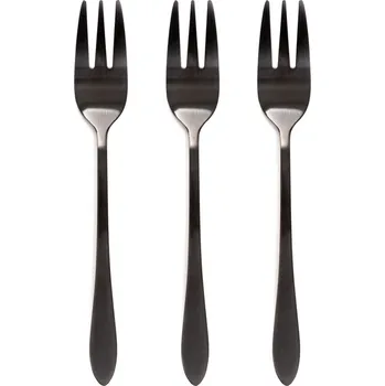 Příbor Sada | STILO | černé vidličky na dorty | 3 ks | ALL 847702 Cena za 3 kusy