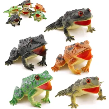 Figurka Plastová pískací žabička 10 x 12 x 5,5 cm mix druhů