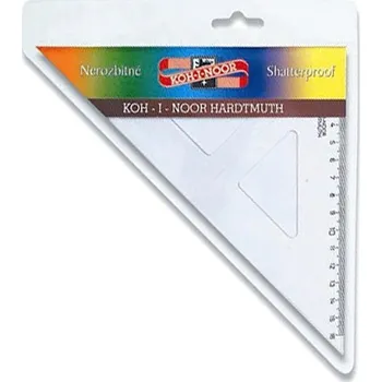 pravítka Koh-i-noor Trojúhelník KOH-I-NOOR transparentní s ryskou, nelámavý 454029
