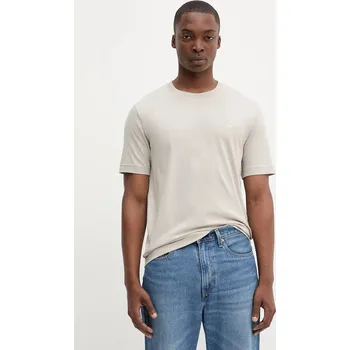 Bavlněné tričko Marc O'Polo 526201251054 béžová 80X, vel. XXL