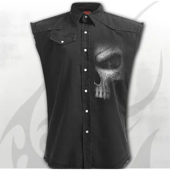 Pánská vesta panska-bavlnena-vesta-Spiral-potisk-lebka velikost: XL