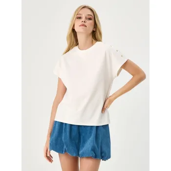 Sinsay - Halenka s ozdobnými knoflíky - krémová - 398FG-01X - 398FG-01X-M