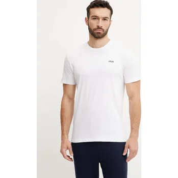 Pánské tričko Bavlněné tričko Fila Laas FAM0874 bílá 00X, vel. XL