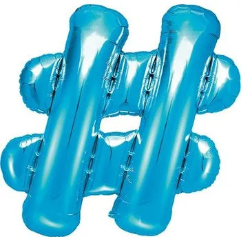Balónek Fóliové PÍSMENO znak &, modrá barva, velikost 35cm (zn. PartyDeco)