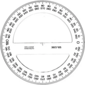 pravítka Koh-i-noor Úhloměr 360/125 KOH-I-NOOR 746328 čirý 588686