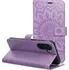 Pouzdro na mobilní telefon Flipové pouzdro Mezzo Book pro Xiaomi Redmi Note 14 Pro 4G, mandala/fialové