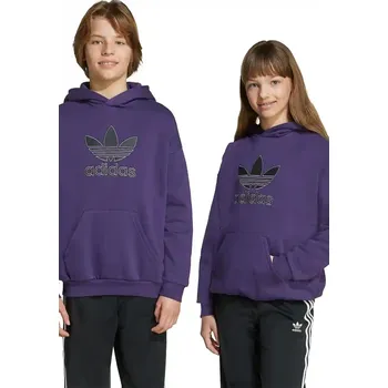 Chlapecká mikina Dětská mikina adidas Originals JV8653 fialová 45X, vel. 140