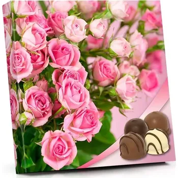 Čokoláda Belgian Výběr pralinek růžové růže 200g (Belgian Výběr pralinek růžové růže 200g)