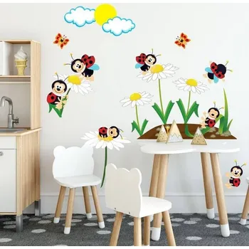 Samolepící dekorace Inspio Samolepky do dětského pokoje - Berušky N.1 - 78x138cm (1110)