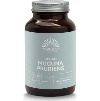 Doplněk stravy Mattisson Mucuna tablety - 20% L-dopa extrakt - 120 tablet