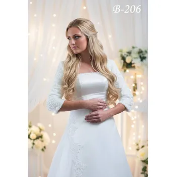 Bolerko Sametové svatební bolerko - bílé: B-206, vel. S a L Vybraná velikost: S