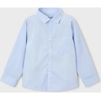 Chlapecká košile Dětská bavlněná košile Mayoral 146.5A.Mini.9BYA modrá 55X, vel. 104