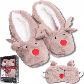 Dámská obuv Pantofle pantofle Moraj hnědé zateplené 38-41 vánoční