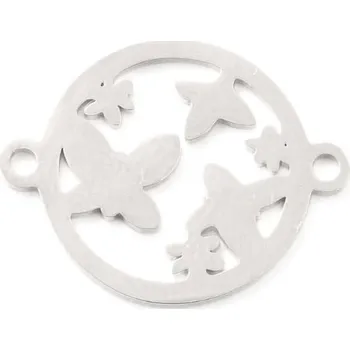 Přívěsek EU Mezidíl motýlci 20/16mm chirurgická ocel