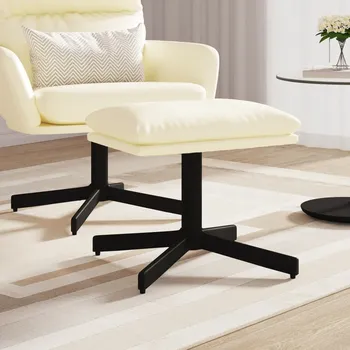 Taburet vidaXL Podnožka 60x60x36 cm umělá kůže [341637] Barva: krémová