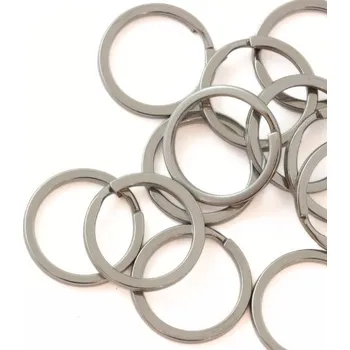 Materiál na výrobu šperku EU Přívěskový dvoukroužek plochý 20/2mm platina