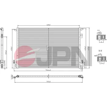 Výparník klimatizace Kondenzátor, klimatizace JPN 60C9116-JPN